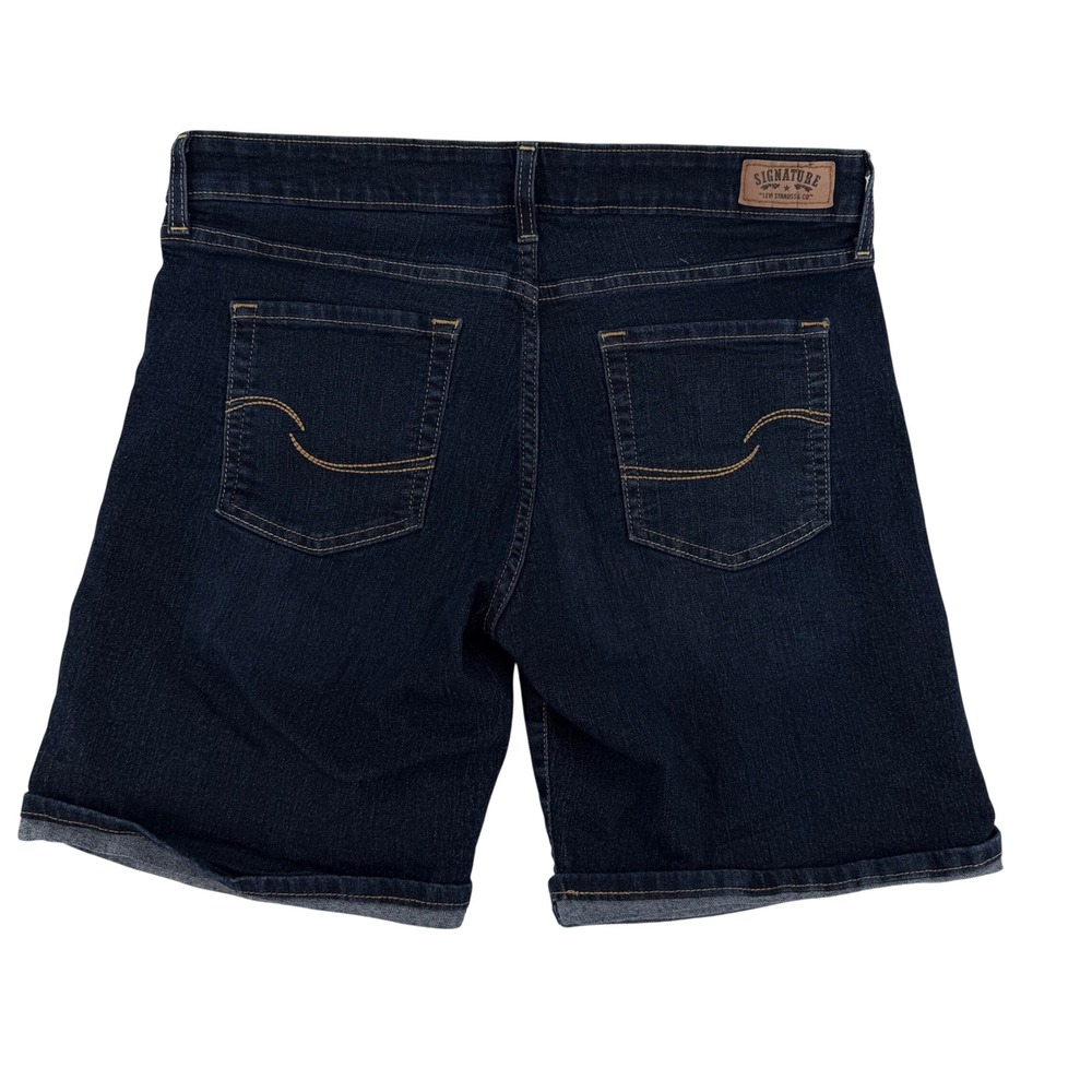 Signature by Levi Strauss & Co Womens  Bermuda Modern Shorts Dark Wash Size 12